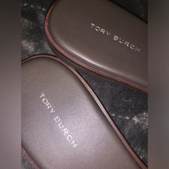 TORY BURCH EVERLY BABY HAIR CALF SLIDES - Picture 4 of 6